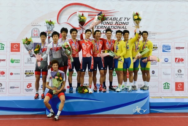 單車運動員的合照